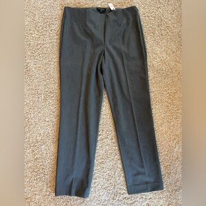NWT Talbots Gray Side Zip Heathered Gray Straight Leg Dress Pants 12